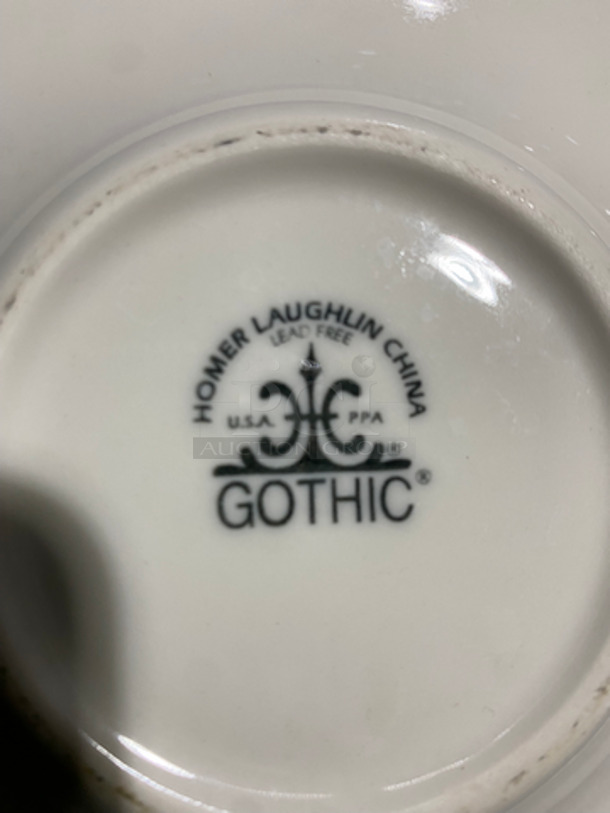 ALL ONE MONEY! Homer Laughlin White Ceramic Plates! Includes Black Poly Crate! - Image 6 of 6