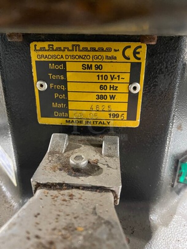 La San Marco Commercial Countertop Espresso/ Coffee Bean Grinder! Model: SM90 SN: 4625 110V - Image 7 of 8