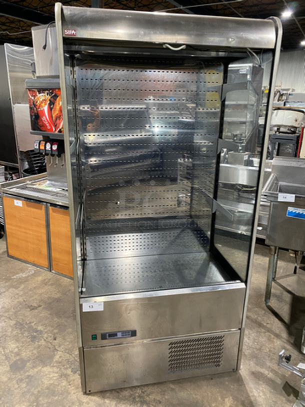 Sifa Commercial Refrigerated Open Grab-N-Go Display Case! With Pull Down Front Cover! Solid Stainless Steel! Model: GAEP6L096N0710 SN: 0403202000 220/240V 60HZ