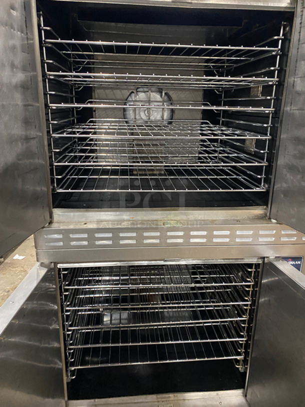 Alto Shaam Commercial Natural Gas Powered Double Deck Convection Oven! With Metal Racks! Solid Stainless Steel! 2x Your Bid Makes One Unit! On Commercial Casters!  - Image 5 of 10