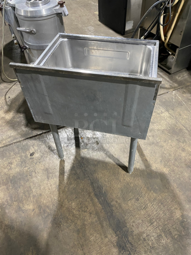 Supreme Metal Commercial Bar Ice Bin! With Backsplash! All Stainless Steel! On Legs! - Image 3 of 5