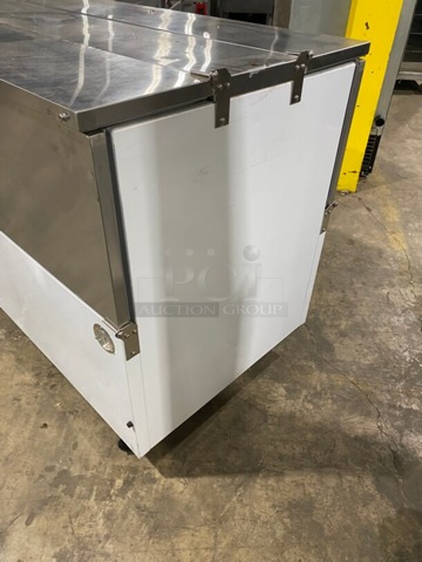 COOL! Beverage Air Dual Access Milk Cooler! Stainless Steel And White Coated Steel! On Casters! Model: ST58NW SN: 10306557 115V 60HZ 1 Phase - Image 3 of 8