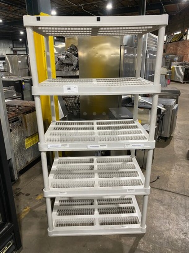 Commercial Poly 5 Tier Shelf! BUYER MUST DISMANTLE! PCI CANNOT DISMANTLE FOR SHIPPING! PLEASE CONSIDER FREIGHT CHARGES! - Image 1 of 5