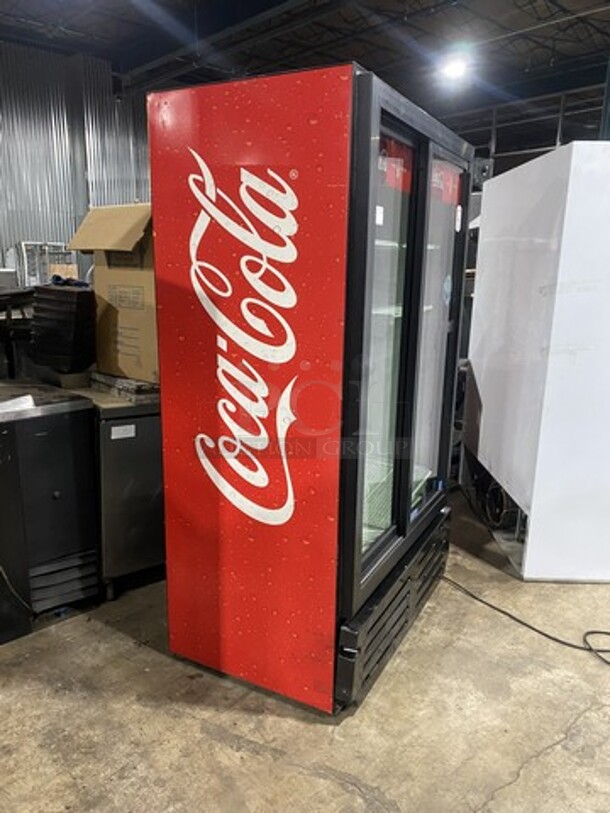 Nice! Imbera 2 Sliding Glass Door Reach In Cooler Merchandiser! Model VRD37 Serial 083140500307! 115V 1Phase!  - Image 2 of 8
