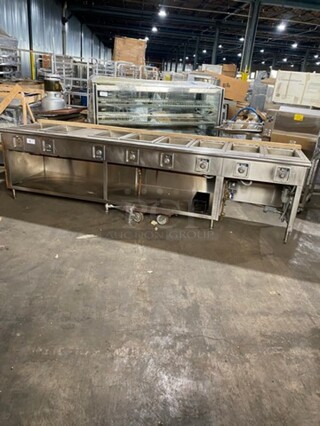 WELLS Electric Powered 8 Pan Steam Table! On Casters! Model HWSMP6D Serial BITTD1109A0164! 208V/60Hz 1 Phase