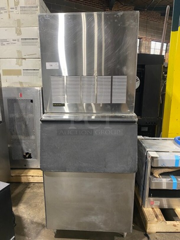 Kold Draft Commercial Ice Making Machine! On Commercial Ice Bin! All Stainless Steel! On Legs! Model: G1564AC 208/230V 1 Phase