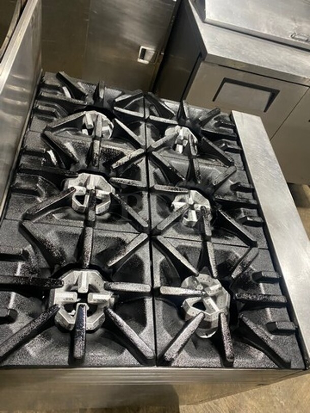 Garland Commercial Natural Gas Powered 6 Burner Stove! With Back Splash! With Storage Space Underneath! All Stainless Steel! On Casters! Model: U366S SN: 1602100101648! Working When Removed! - Image 5 of 9