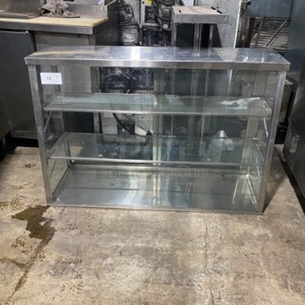 Commercial Countertop Dry Display Case Merchandiser! With Slanted Front Glass! Stainless Steel Body! - Image 1 of 6