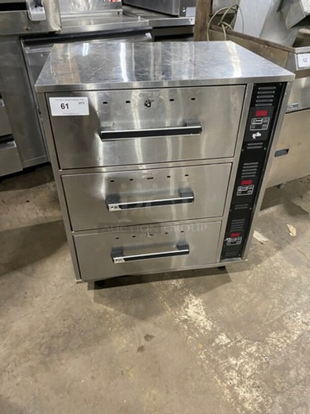 STAR 3 Drawer Warmer! All Stainless Steel! On Legs! Individual drawer controls! Model SDW3C! - Image 1 of 7