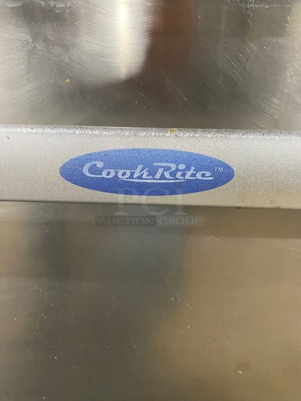 Amazing 2021 Cook rite 60" 8 Burner Commercial Gas Range And Griddel In Stainless Steel! On Commercial Casters! Working When Removed! MODEL AGR10B SN: AGR-10BAUS100321062600C40006 - Image 8 of 11