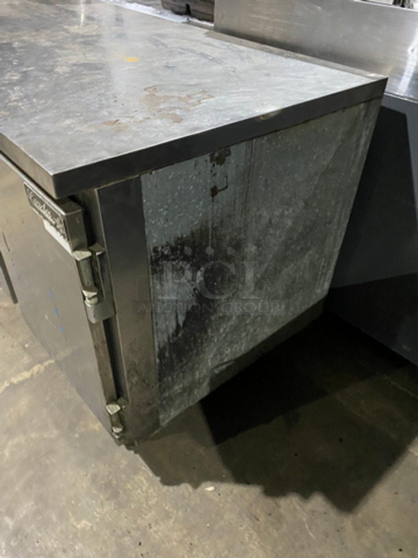 Leader Commercial 3 Door Under The Counter/ Work Top Cooler! With Poly Coated Racks! All Stainless Steel! On Casters! Model: LB72S/C SN: PV07S0917 115V 60HZ 1 Phase - Image 2 of 8