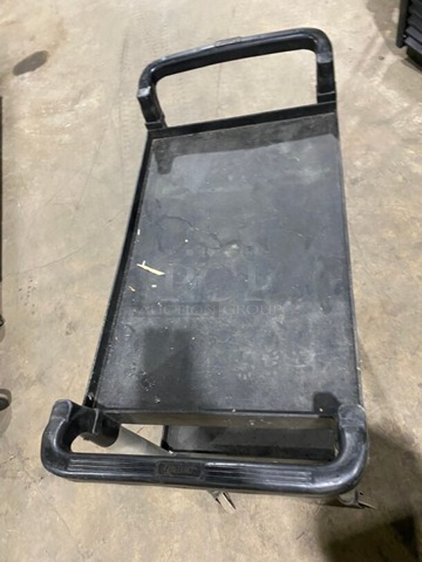 Qualite Commercial Poly 3 Tier Utility Cart! With Dual Side Push Handles! On Casters! - Image 4 of 6