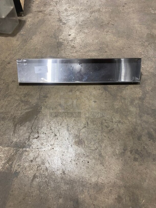 All Stainless Steel! Wall Mounted Commercial Shelf With Backsplash!  - Image 1 of 4