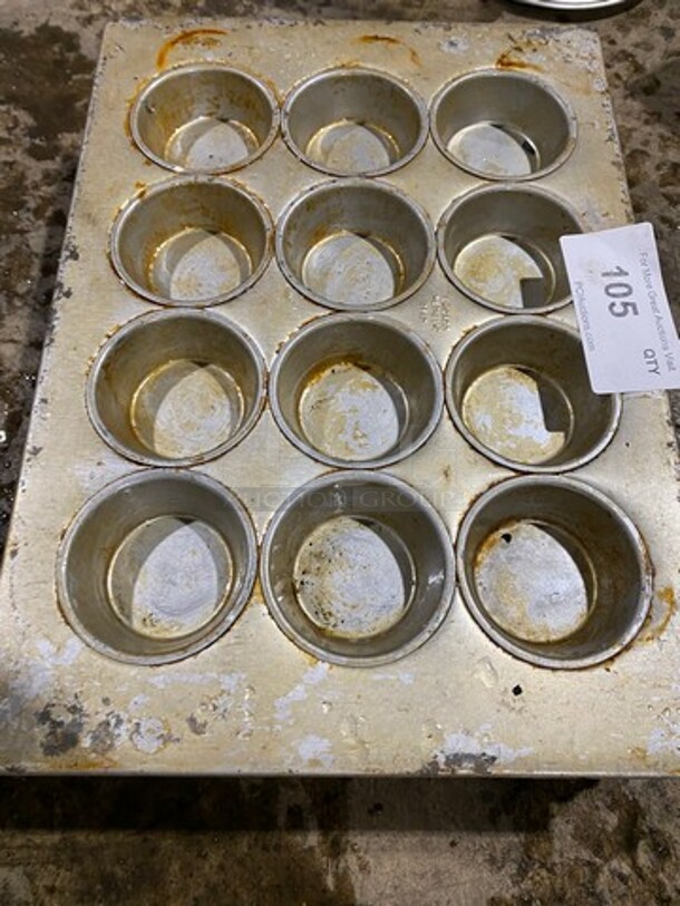 ALL ONE MONEY! Chicago Metallic Metal Cupcake/Muffin Baking Pans! - Image 2 of 5