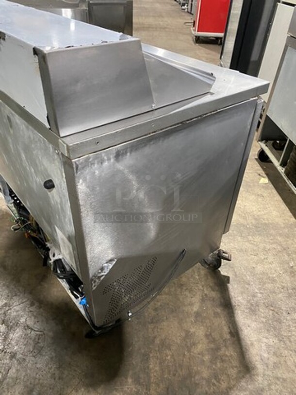 Migali Commercial Refrigerated Mega Top Sandwich Prep Table! With 2 Door Storage Space Underneath! Poly Coated Racks! All Stainless Steel! On Casters! Model: G3SP4812 SN: 10120088M 115V 60HZ 1 Phase - Image 4 of 9