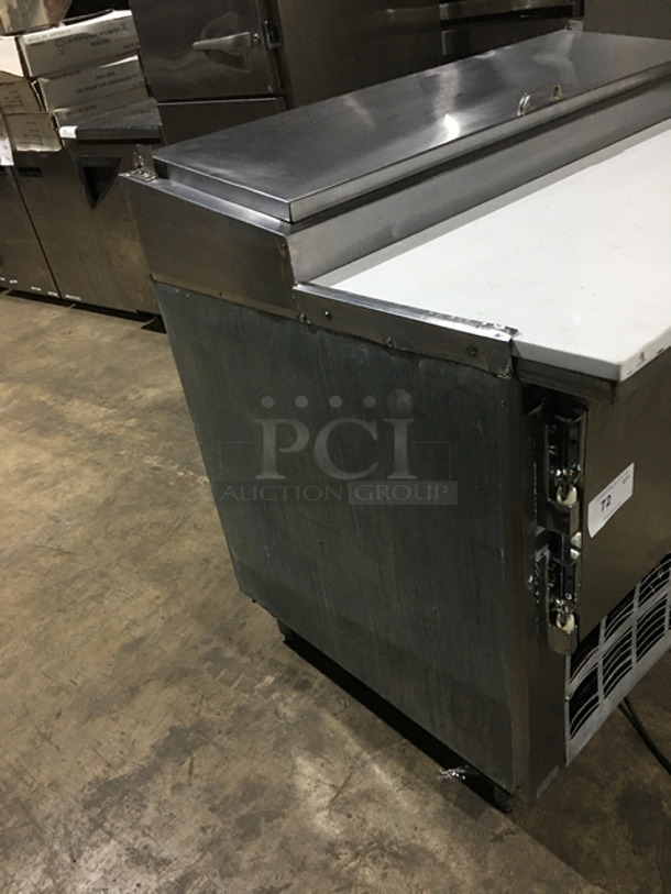 NICE! Leader Commercial Refrigerated Prep Table! With 2 Door Storage Area Underneath! All Stainless Steel! On Legs! - Image 3 of 9