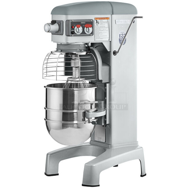 BRAND NEW SCRATCH AND DENT! Hobart Legacy+ HL400-1 40 Qt. Planetary Floor Mixer with Guard & Standard Accessories - 240V, 3 Phase, 1 1/2 hp - See photos - Image 1 of 9