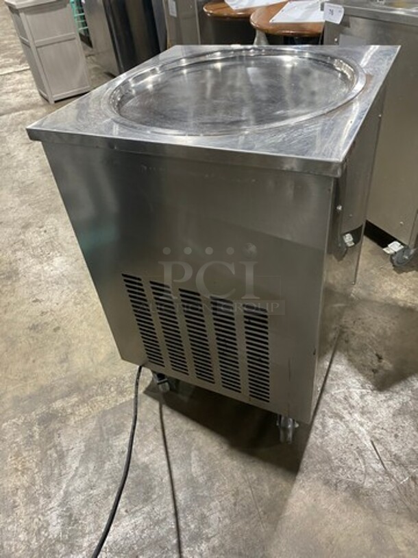 Commercial Fried Ice Cream Roll Machine! All Stainless Steel! On Casters! WORKING WHEN REMOVED! - Image 4 of 7