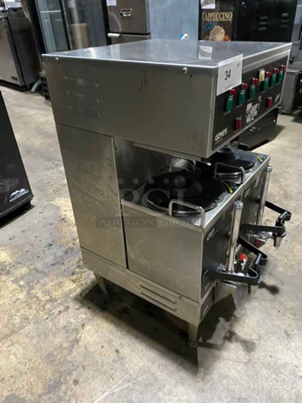 Curtis Commercial Countertop Dual Coffee Brewing Machine! With Hot Water Dispenser! With Beverage Holders/Dispensers! All Stainless Steel Body! On Small Legs! Model: GEM312IL10 SN: 10353419 220V 60HZ 1 Phase - Image 2 of 9