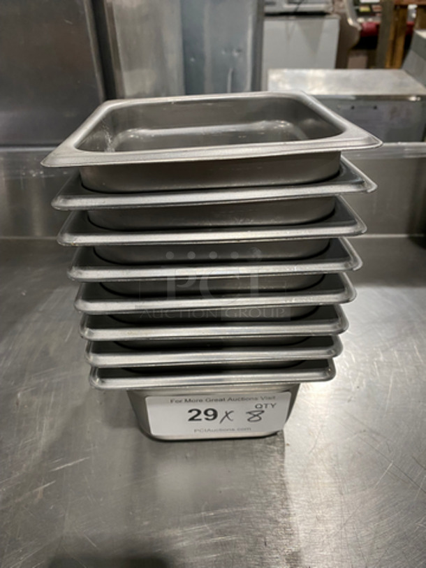 Steam Table/ Prep Table Pans! All Stainless Steel! 8x Your Bid!