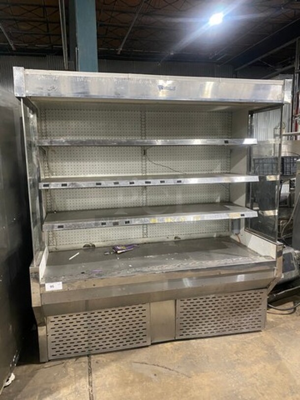 Custom Cool Commercial Refrigerated Open Grab-N-Go Display Case! With Shelves! All Stainless Steel! Model: GC72SC SN: H1400002 208V 60HZ 1 Phase