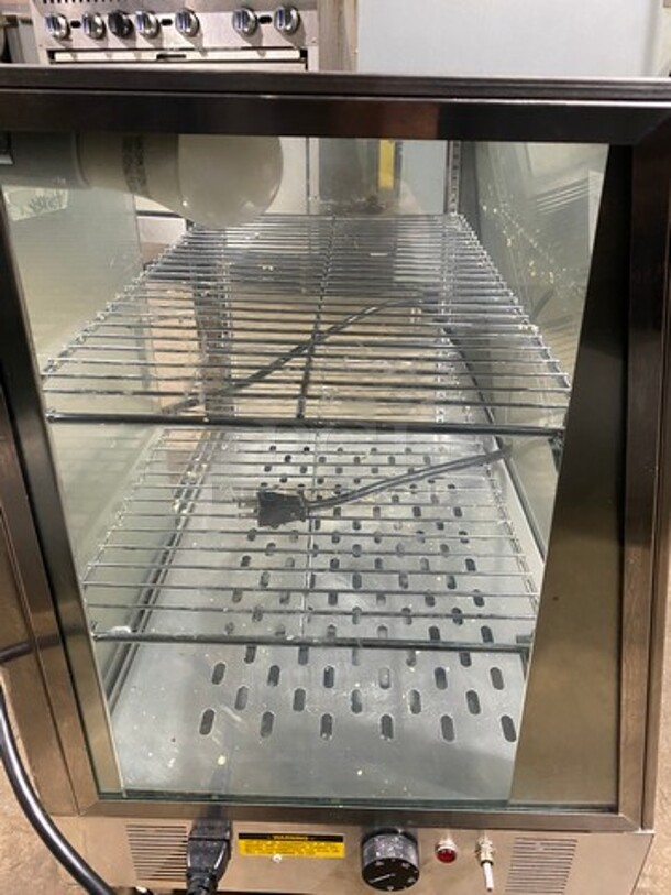 WOW! Like New! Late Model! Carib Commercial Countertop Electric Powered Heated Food Display Case/Patty Warmer! Glass All Around! With Rear Access! Stainless Steel Body! On Legs! Working When Removed! - Image 9 of 10