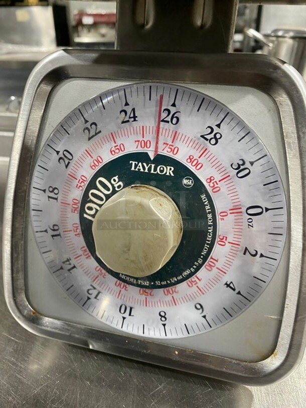 Taylor Stainless Steel Commercial Countertop 32 oz Food Portioning Scale! MODEL T32 - Image 6 of 7
