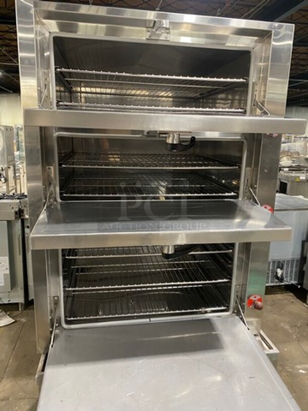 All Stainless Steel Triple Deck Natural Gas Powered Steamer! On legs    - Image 5 of 9