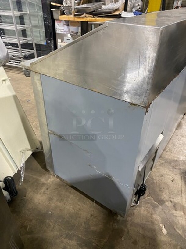 Bari Commercial Refrigerated Pizza Prep Table! With Marble Top! With 3 Door Storage Space Underneath! All Stainless Steel! On Casters! - Image 4 of 9