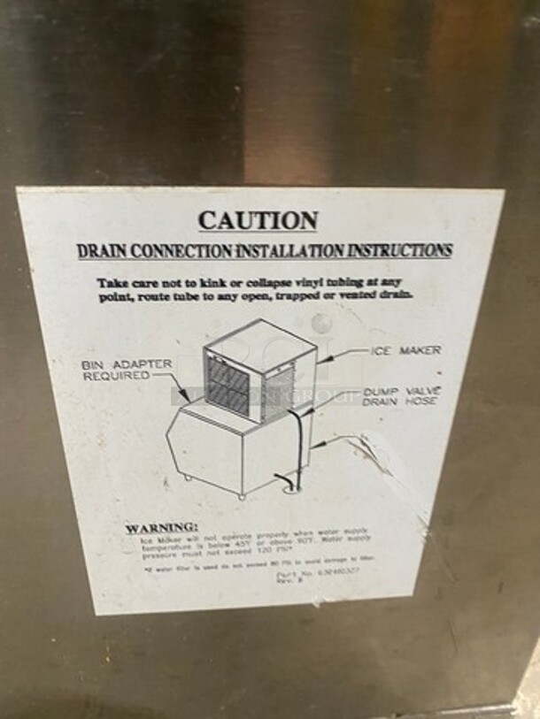 Manitowoc Commercial Ice Machine Head! Stainless Steel Body! Model: XWC522 SN: 63R0724BC058 115V 60HZ 1 Phase - Image 6 of 8