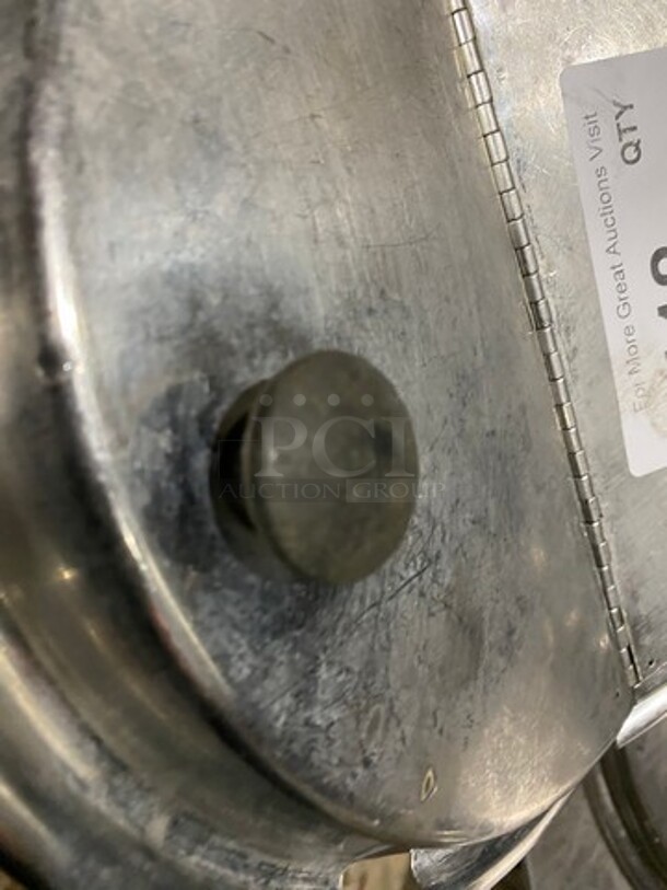 ALL ONE MONEY! Assorted Size Stainless Steel Soup Pan Lids! - Image 4 of 5