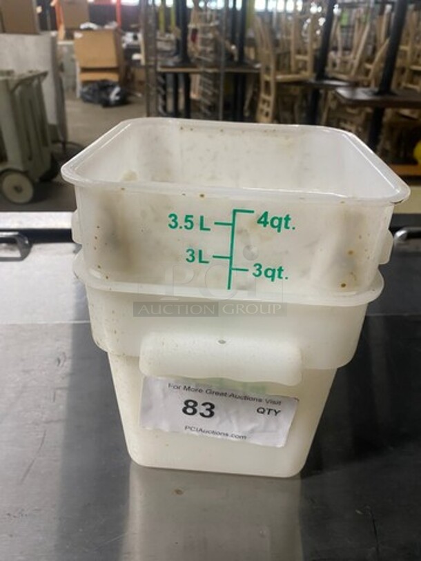 Poly 4Qt Food Container! - Image 1 of 4