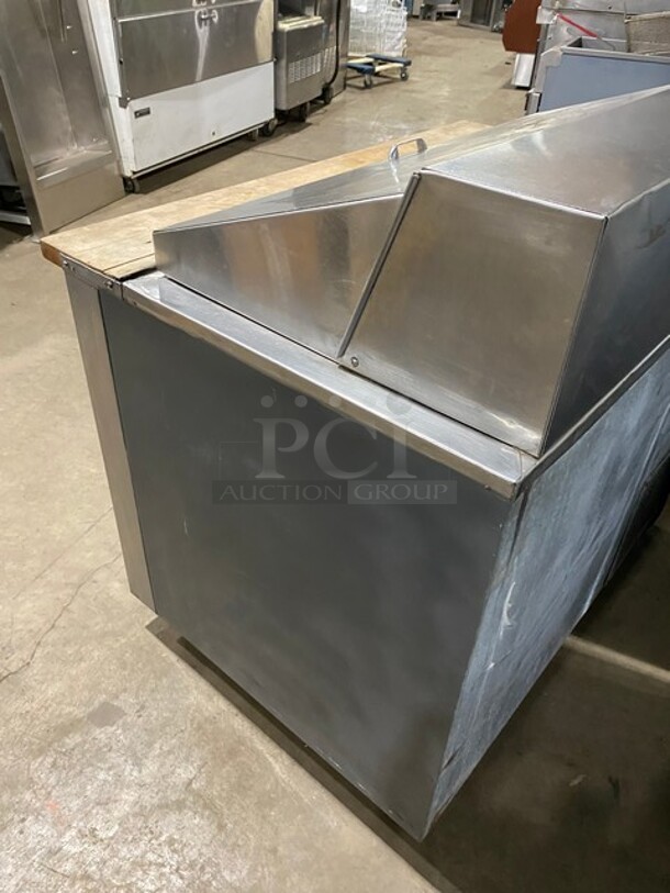 All Stainless Steel 2 Door Sandwich/Salad Prep Table! With Butcher Block Cutting Board! - Image 4 of 7