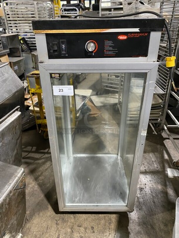 Hatco Commercial Heated Holding Cabinet! Glass All Around Showcase Style! Stainless Steel Body! On Casters! Model: PFST2X SN: 8873570447 120V 60HZ 1 Phase - Image 1 of 9