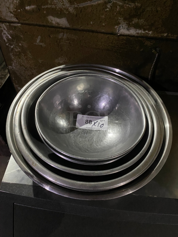 Assorted Size Stainless Steel Mixing Bowls! 10 Times Your Bid!