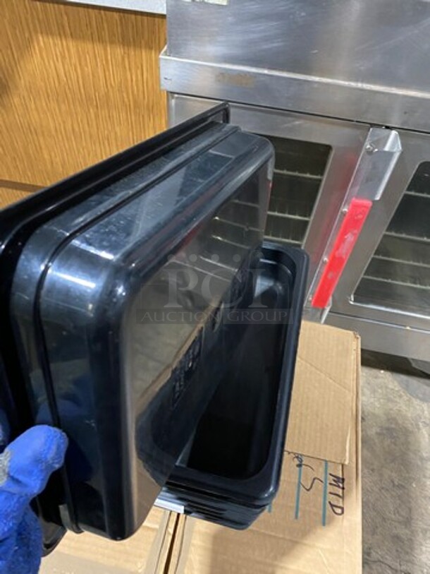 Cambro Black Poly 1/2x2.5" Food Containers! 8x Your Bid! - Image 5 of 9