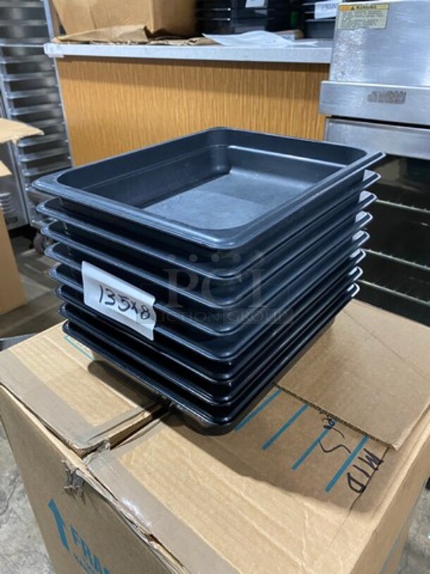 Cambro Black Poly 1/2x2.5" Food Containers! 8x Your Bid! - Image 2 of 8