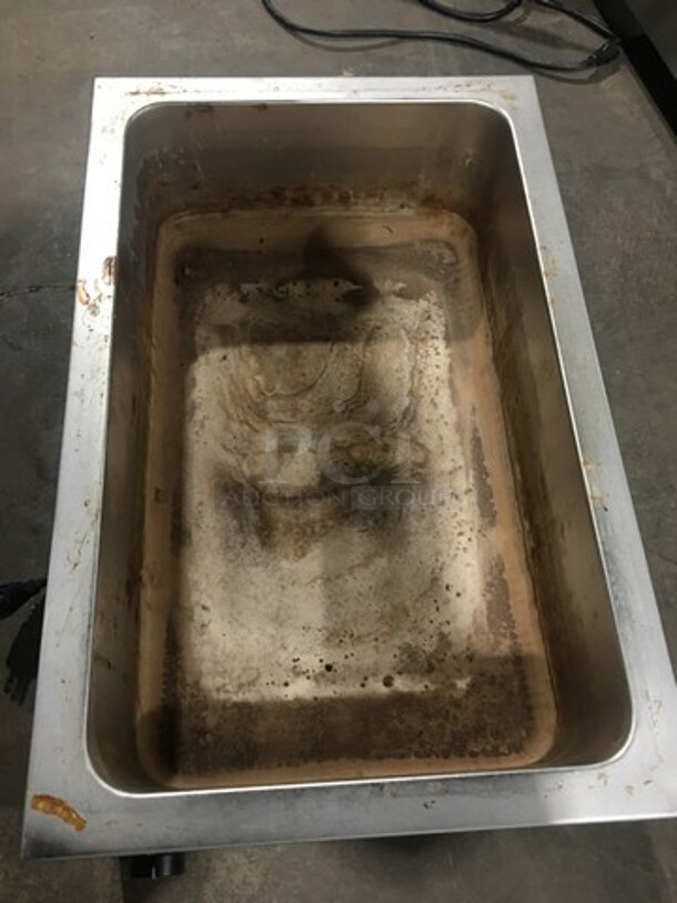 LATE MODEL! 2021 Adcraft Commercial Countertop Single Well Food Warmer! All Stainless Steel! WORKING WHEN REMOVED! Model: FW1200W 120V - Image 5 of 9