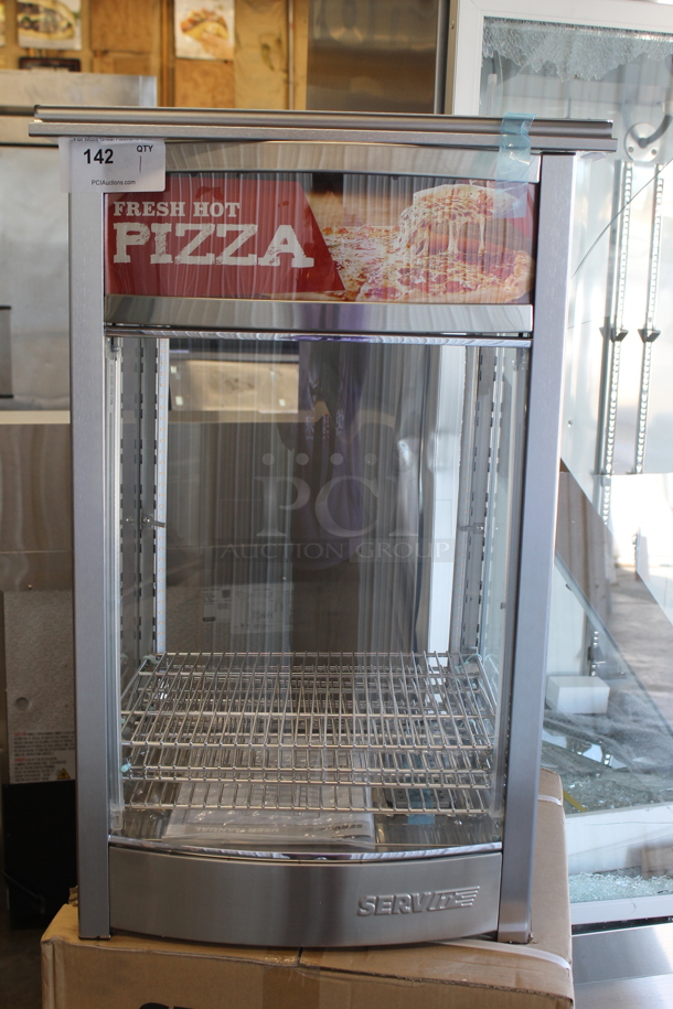 BRAND NEW SCRATCH AND DENT! ServIt 423PDW12D1S Stainless Steel Commercial Countertop Full-Service Countertop Display Warmer with 4 Shelves. Tested and Working! - Image 1 of 7
