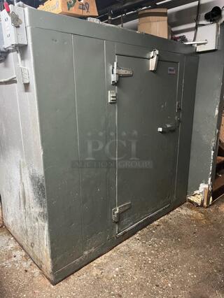 6'x8' Tafco Walk In Freezer Box w/ Floor, Tecumseh AW613ET-111-P21 208-230 Volt, 1 Phase Compressor and Evaporator Fan. Picture of the Unit Before Removal Is Included In the Listing.