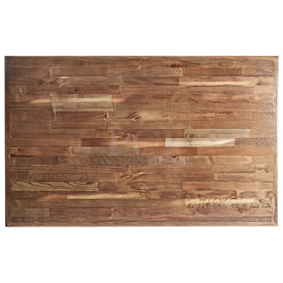 BRAND NEW SCRATCH AND DENT! Lancaster Table & Seating 3493048BBVIN 30" x 48" Rectangular Wood Butcher Block Table Top with Vintage Finish