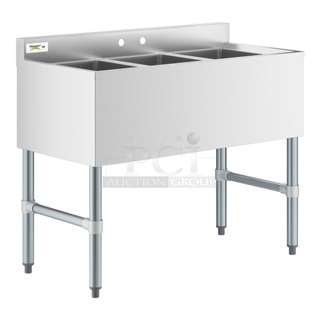 BRAND NEW SCRATCH AND DENT! Regency 600B31014 Stainless Steel 3 Bowl Underbar Sink.  