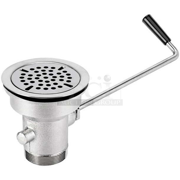3 BRAND NEW SCRATCH AND DENT! Regency 600DT1 Twist Handle Waste Valve - 3 1/2" Sink Opening. 3 Times Your Bid! - Image 1 of 3