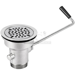 3 BRAND NEW SCRATCH AND DENT! Regency 600DT1 Twist Handle Waste Valve - 3 1/2" Sink Opening. 3 Times Your Bid!