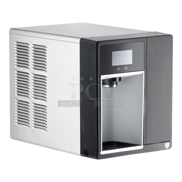 BRAND NEW SCRATCH AND DENT! 2024 Follett 7CI112A-IW-CL-ST-00 Champion 7 Series Chewblet Countertop Ice Maker and Water Dispenser with 7 lb. Bin and Filter. 100 lb. 115 Volts, 1 Phase.  - Image 1 of 5