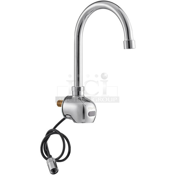 BRAND NEW SCRATCH AND DENT! Equip by T&S 5105EF1DWG  5EF-1D-WG Wall Mounted Sensor Faucet with 6 3/8" Swivel Gooseneck Spout and 2.2 GPM Aerator - Image 1 of 4