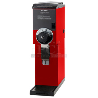 BRAND NEW SCRATCH AND DENT! 2024 Bunn G3 HD 22100.0001 Metal Commercial Countertop 3 lb. Red Bulk Coffee Grinder. 120 Volts, 1 Phase. Tested and Working!