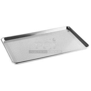 26 BRAND NEW SCRATCH AND DENT! Choice  407FULLPERF Full Size 19 Gauge 18" x 26" Wire in Rim Aluminum Perforated Bun / Sheet Pan. 26 Times your Bid! 