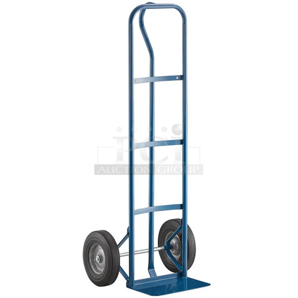 BRAND NEW SCRATCH AND DENT! 503HDTH600BL Lavex 600 lb. Blue Hand Truck With 10" Solid Rubber Wheels. May Be Missing Pieces. - Image 1 of 2