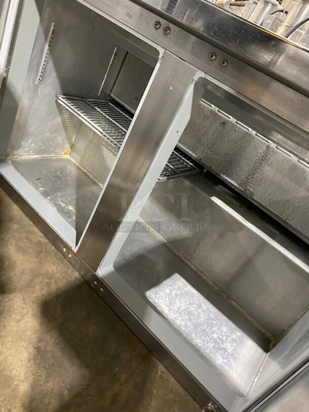 Continental Commercial Refrigerated Sandwich Prep Table! With 2 Door Underneath Storage Space! All Stainless Steel! Model: SW4812 SN: 15742637 115V 60HZ 1 Phase - Image 6 of 10